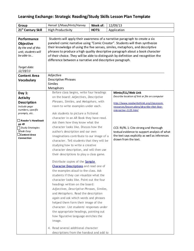 Harvey, Sarah / Lesson Plans
